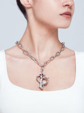 Load image into Gallery viewer, Evolution lame charm with turquoise on chain