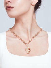 Load image into Gallery viewer, Creativity lame charm with turquoise on chain