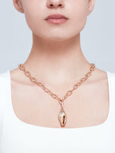 Load image into Gallery viewer, Empathy dore charm with crystals on chain