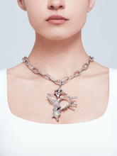 Load image into Gallery viewer, Courage lame charm with turquoise on chain