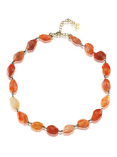 Load image into Gallery viewer, agate and hematite natural stone necklace