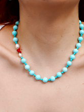 Load image into Gallery viewer, Happy Hippy Turquoise Necklace