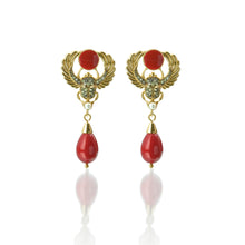 Load image into Gallery viewer, King Tut’s Scarab Earring – Symbol of Rebirth