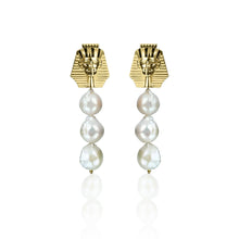 Load image into Gallery viewer, Treasure of Tutankhamun Earring - Pearl Drop