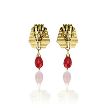 Load image into Gallery viewer, Treasure of Tutankhamun Earring - Red Drop