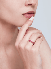Load image into Gallery viewer, Harem Ruby Monochrome Band Ring - birceakalaydesign