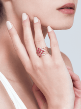 Load image into Gallery viewer, Harem Ruby – Five Row Ring - birceakalaydesign