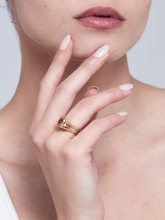 Load image into Gallery viewer, Two Eyed 88 Butterfly Ring with Citrine gemstone