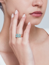 Load image into Gallery viewer, Harem Turquoise Quarted Ring