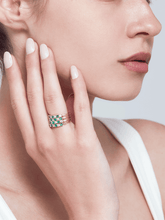 Load image into Gallery viewer, Harem Emerald Quarted Ring - birceakalaydesign