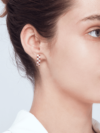Harem Ruby – Double Row Earrings - birceakalaydesign