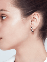 Load image into Gallery viewer, Harem Sapphire – Double Row Earrings - birceakalaydesign