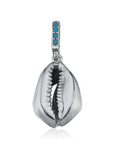 Load image into Gallery viewer, sparkle lame charm with turquoise