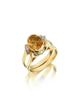 Load image into Gallery viewer, Two Eyed 88 Butterfly Ring with Citrine gemstone
