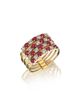 Load image into Gallery viewer, Harem Ruby Quarted Ring - birceakalaydesign
