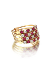 Load image into Gallery viewer, Harem Ruby Quarted Ring - birceakalaydesign
