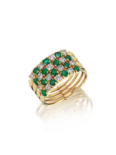 Load image into Gallery viewer, Harem Emerald Quarted Ring - birceakalaydesign

