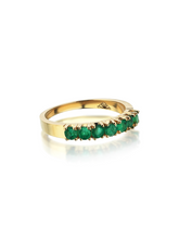 Load image into Gallery viewer, Harem Emerald Monochrome Band Ring - birceakalaydesign