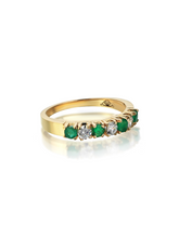 Load image into Gallery viewer, Harem Emerald Band Ring - birceakalaydesign