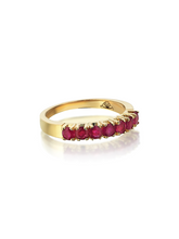 Load image into Gallery viewer, Harem Ruby Monochrome Band Ring - birceakalaydesign