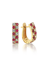 Load image into Gallery viewer, Harem Ruby – Double Row Earrings - birceakalaydesign