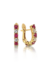 Load image into Gallery viewer, Harem Ruby Band Earrings - birceakalaydesign