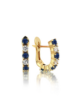 Load image into Gallery viewer, Harem Sapphire Band Earrings - birceakalaydesign
