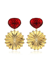 Load image into Gallery viewer, Aglais IO Earrings with red crystal