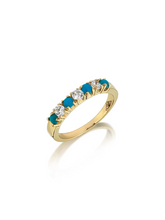 Load image into Gallery viewer, Harem Turquoise Band Ring - birceakalaydesign