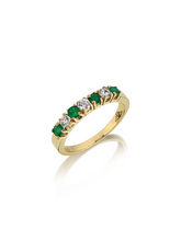 Load image into Gallery viewer, Harem Emerald Band Ring - birceakalaydesign