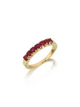 Load image into Gallery viewer, Harem Ruby Monochrome Band Ring - birceakalaydesign