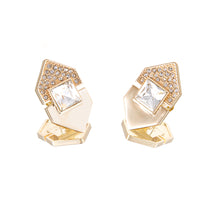 Load image into Gallery viewer, Mom's Earrings - Dore with White Crystals