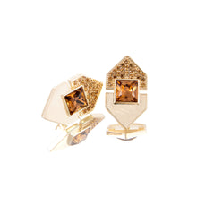 Load image into Gallery viewer, Mom's Earrings - Dore with Brown Crystals