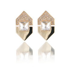 Load image into Gallery viewer, Mom's Earrings - Dore with White Crystals