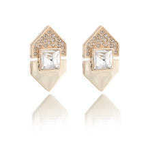 Load image into Gallery viewer, Mom's Earrings - Dore with White Crystals
