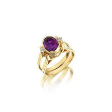 Load image into Gallery viewer, Two Eyed 88 Butterfly Ring Purple & Yellow - birceakalaydesign