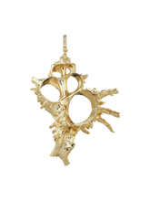 Load image into Gallery viewer, Courage dore charm with crystals