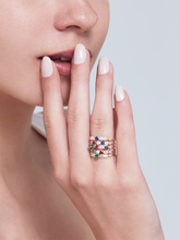 Load image into Gallery viewer, Harem Joy – Five Row Polychrome Ring - birceakalaydesign