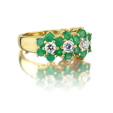 Load image into Gallery viewer, Harem Blossom Emerald Rings