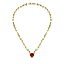 Load image into Gallery viewer, The Goddess Nefertiti gold Necklace - Red Sun