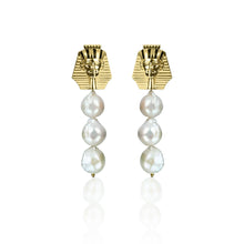 Load image into Gallery viewer, Treasure of Tutankhamun Earring - Pearl Drop
