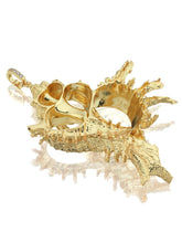 Load image into Gallery viewer, Courage dore charm with crystals
