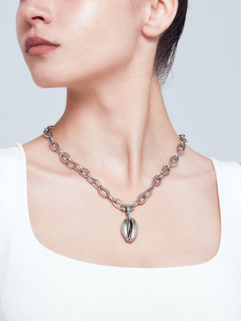 Hope lame charm with turquoise on chain