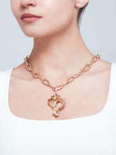 Load image into Gallery viewer, Evolution dore charm with crystals on chain
