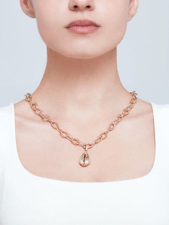 sparkle dore charm with crystals on chain