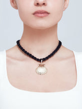 Load image into Gallery viewer, Rainbow Choker with Sun Child dore crystals pendant
