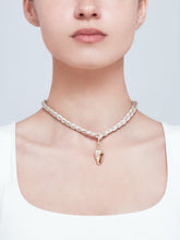 Load image into Gallery viewer, Rainbow Choker with Happy Innerself dore crystals pendant

