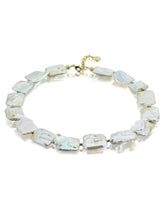 Load image into Gallery viewer, amorphous baroque hematite pearl necklace
