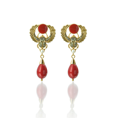 King Tut’s Scarab Earring – Symbol of Rebirth