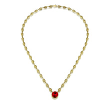 Load image into Gallery viewer, The Goddess Nefertiti gold Necklace - Red Sun
